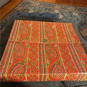 Record case Red Green Orange with Handle & Latch